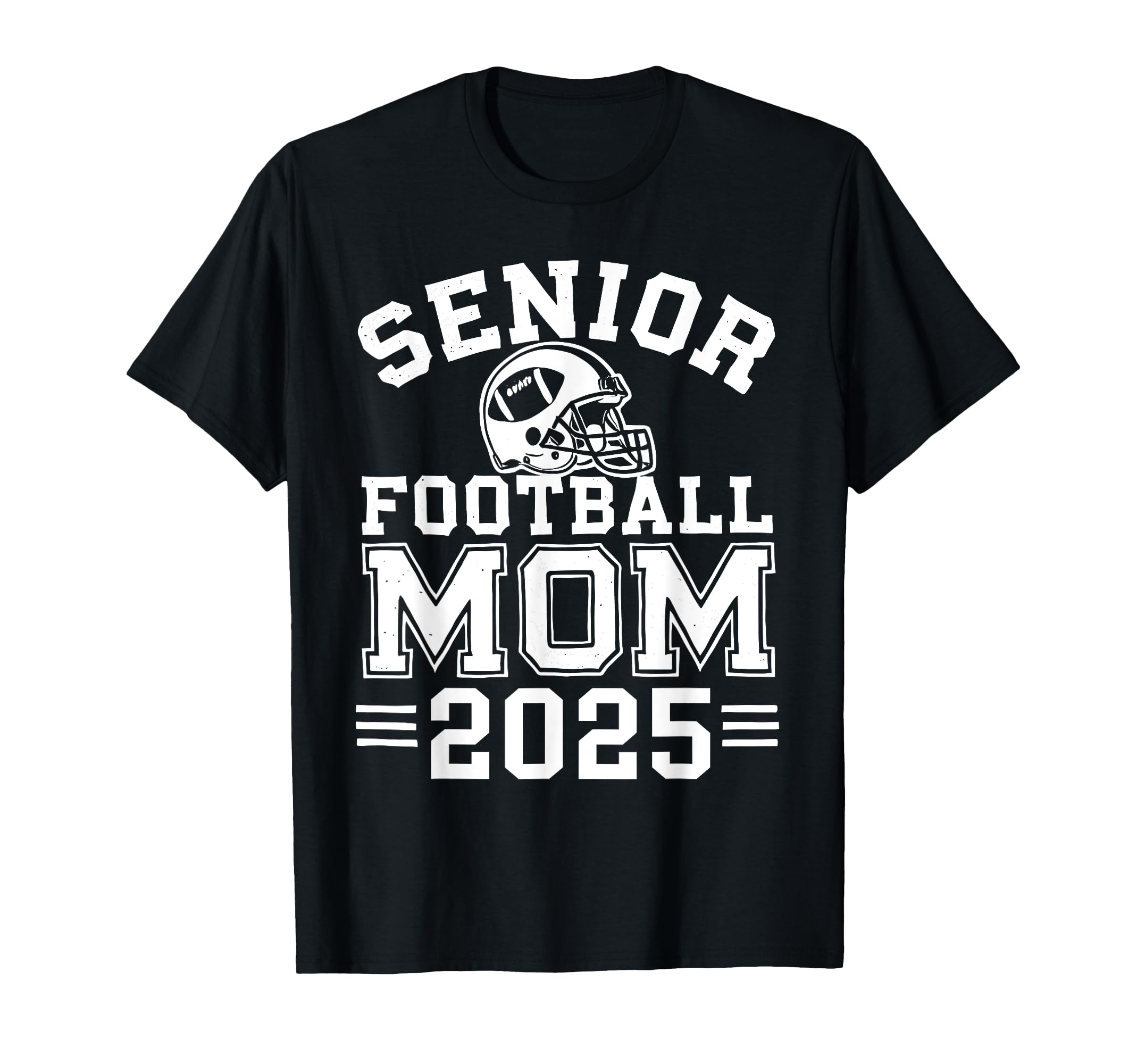 Senior Football Mom 2025 T-Shirt with Football Helmet Graphic