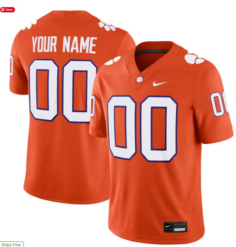 Personalized Clemson Football Jersey