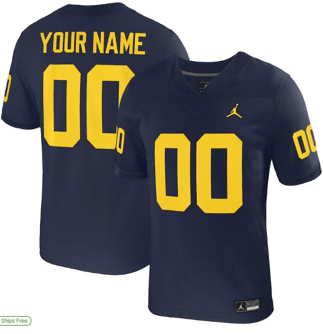 Michigan Wolverines Youth Custom Jersey with Name and Number