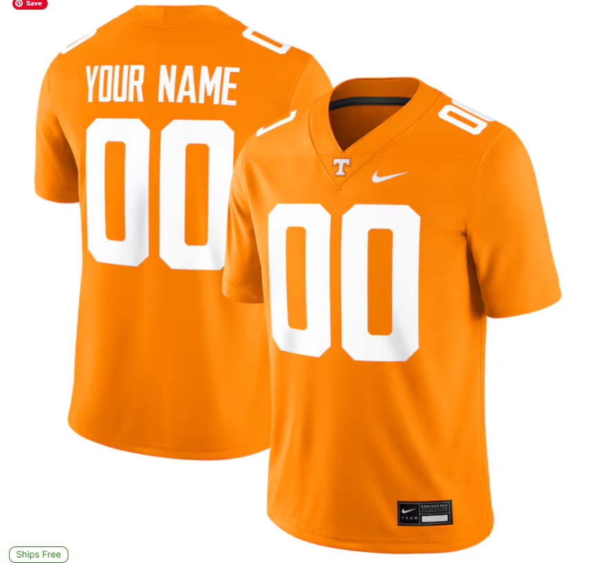 Tennessee Vols Personalized Football Jersey