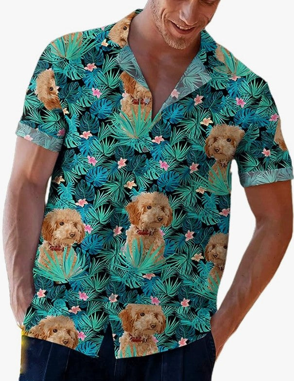 Hawaiian Shirt With Dog Faces