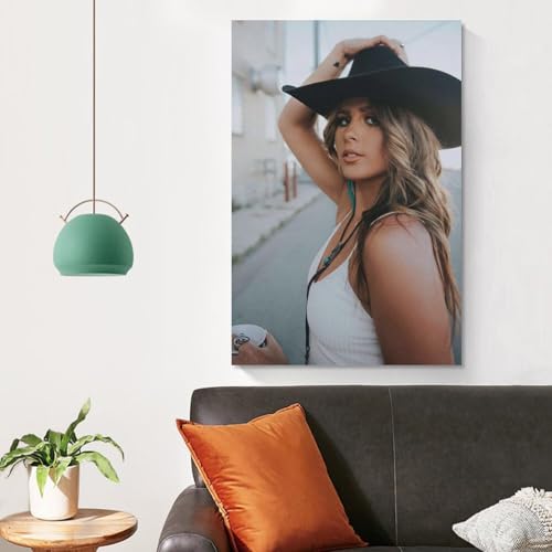 Ella Langley Poster With White Tank and Black Hat