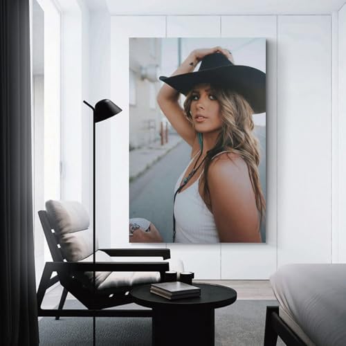 Ella Langley Poster With White Tank and Black Hat