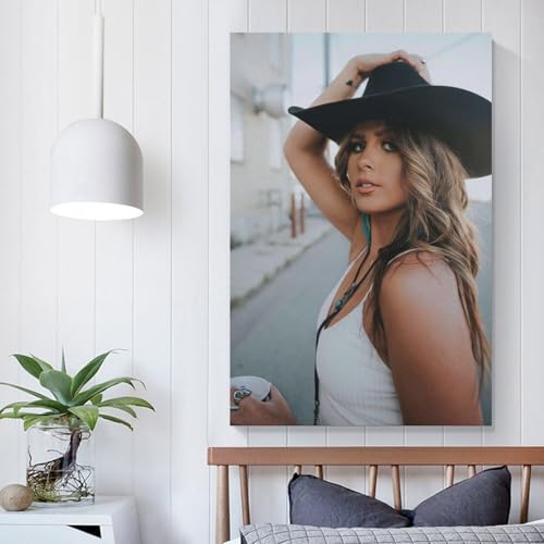 Ella Langley Poster With White Tank and Black Hat