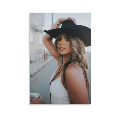 Ella Langley Poster With White Tank and Black Hat
