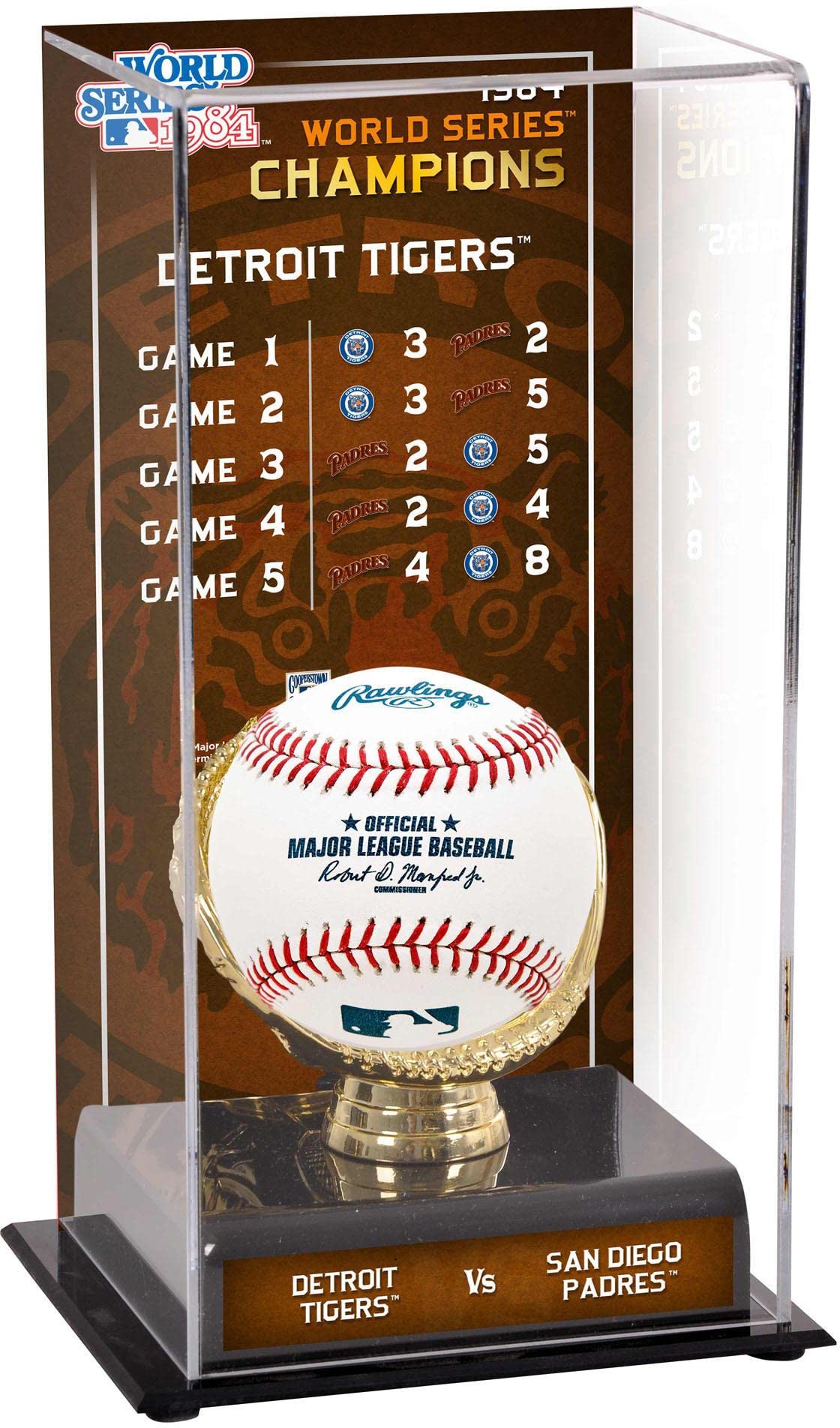 Detroit Tigers 1984 World Series Champions Display Case