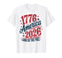 America 250 Land of the Free Retro T-Shirt Featuring 1776 to 2026