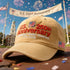 America 250th Anniversary Hat With Words Independence, Freedom and Democracy