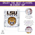 LSU Whiskey Glass Set with Tigers Logo and Campus Map