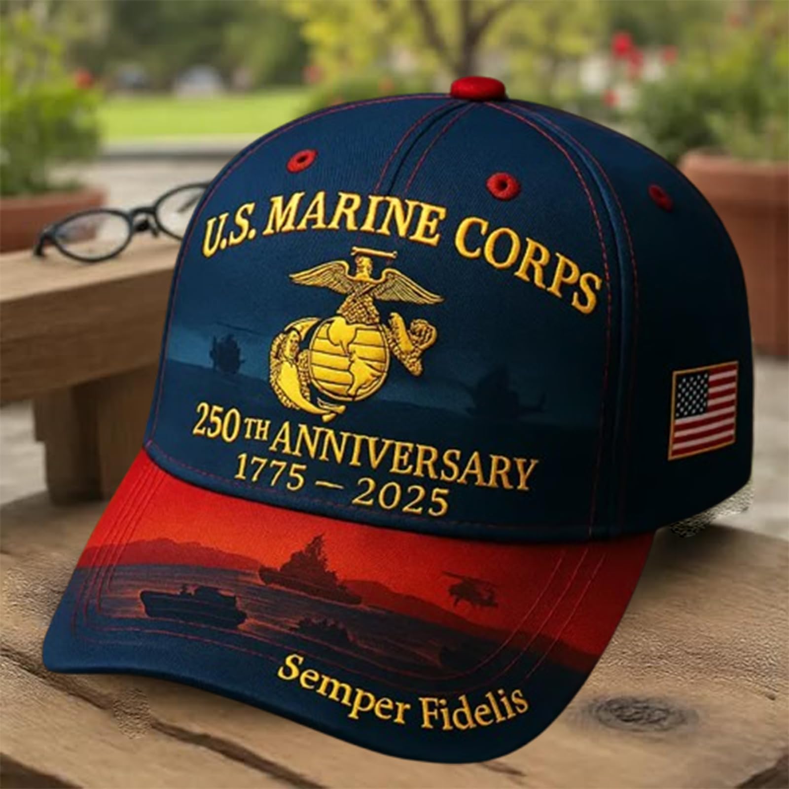 Marine Corps 250th Anniversary Adjustable Cap With Embroidery