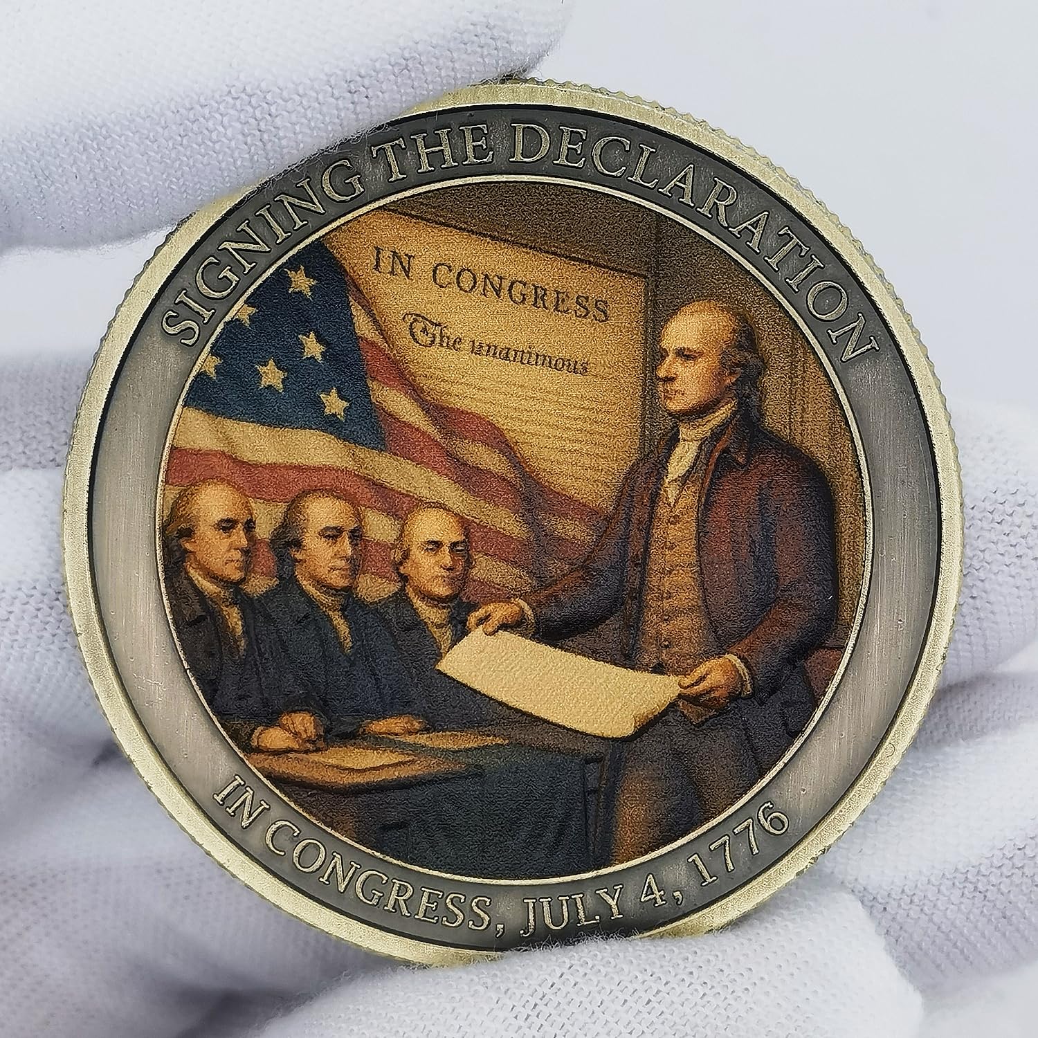 America 250th Anniversary Coin Featuring Declaration of Independence