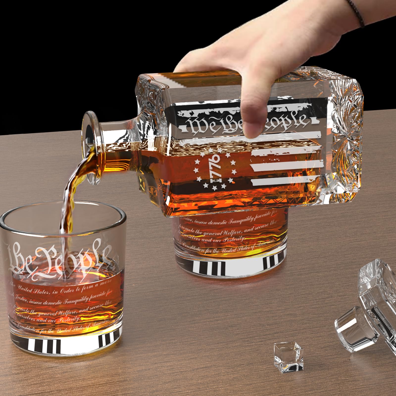 1776 Personalized Whiskey Decanter Set for America 250 And Beyond