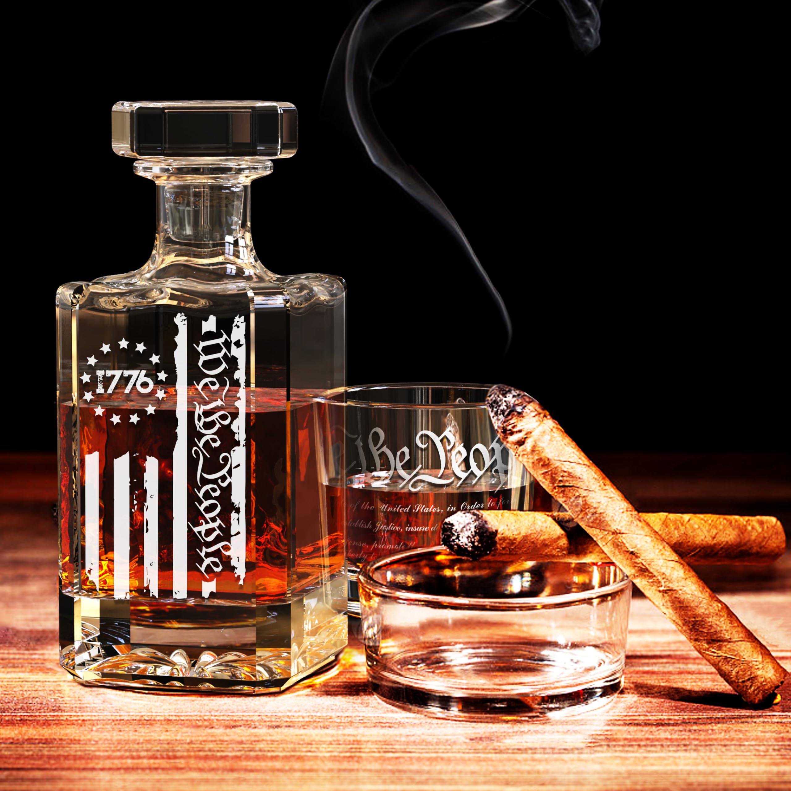 1776 Personalized Whiskey Decanter Set for America 250 And Beyond