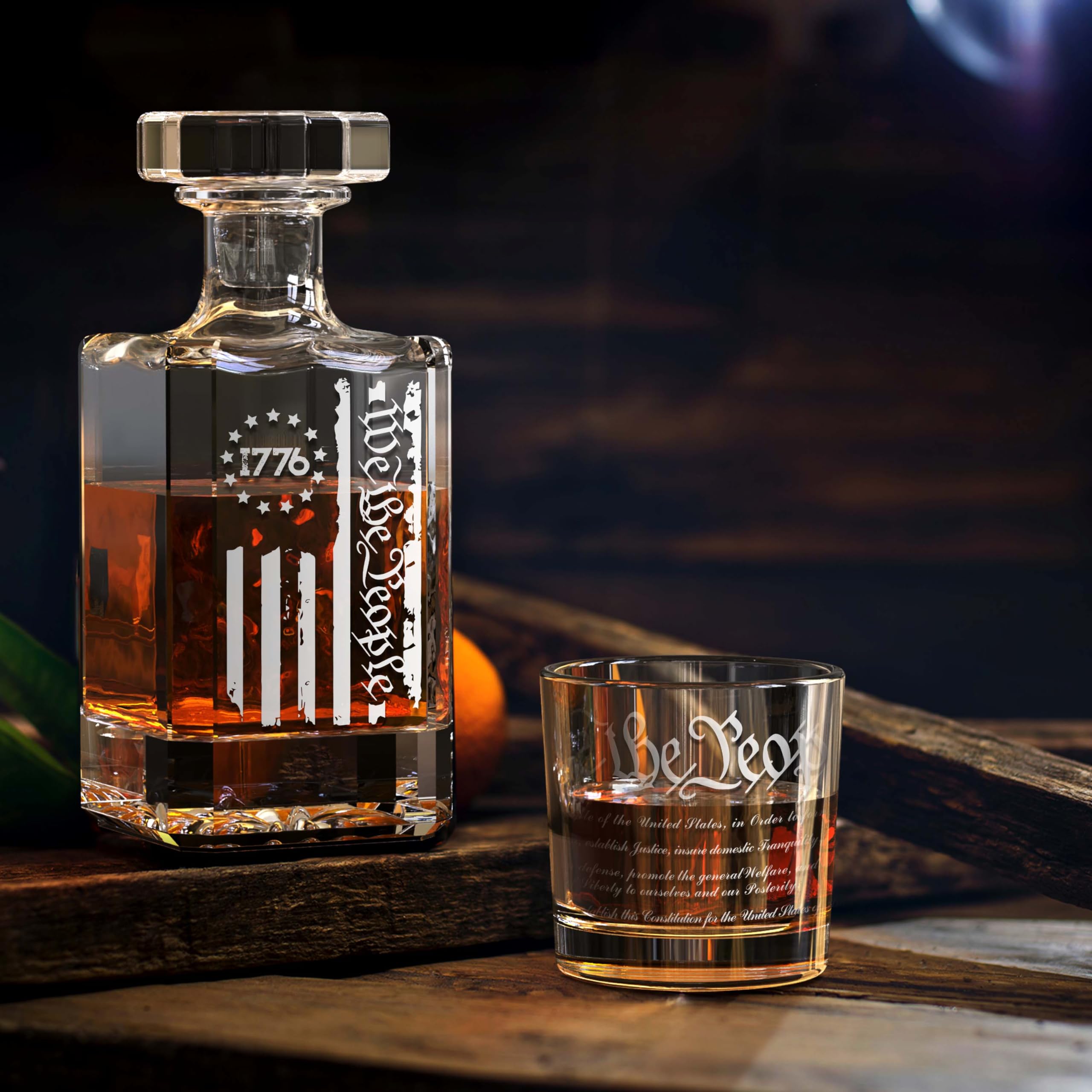 1776 Personalized Whiskey Decanter Set for America 250 And Beyond