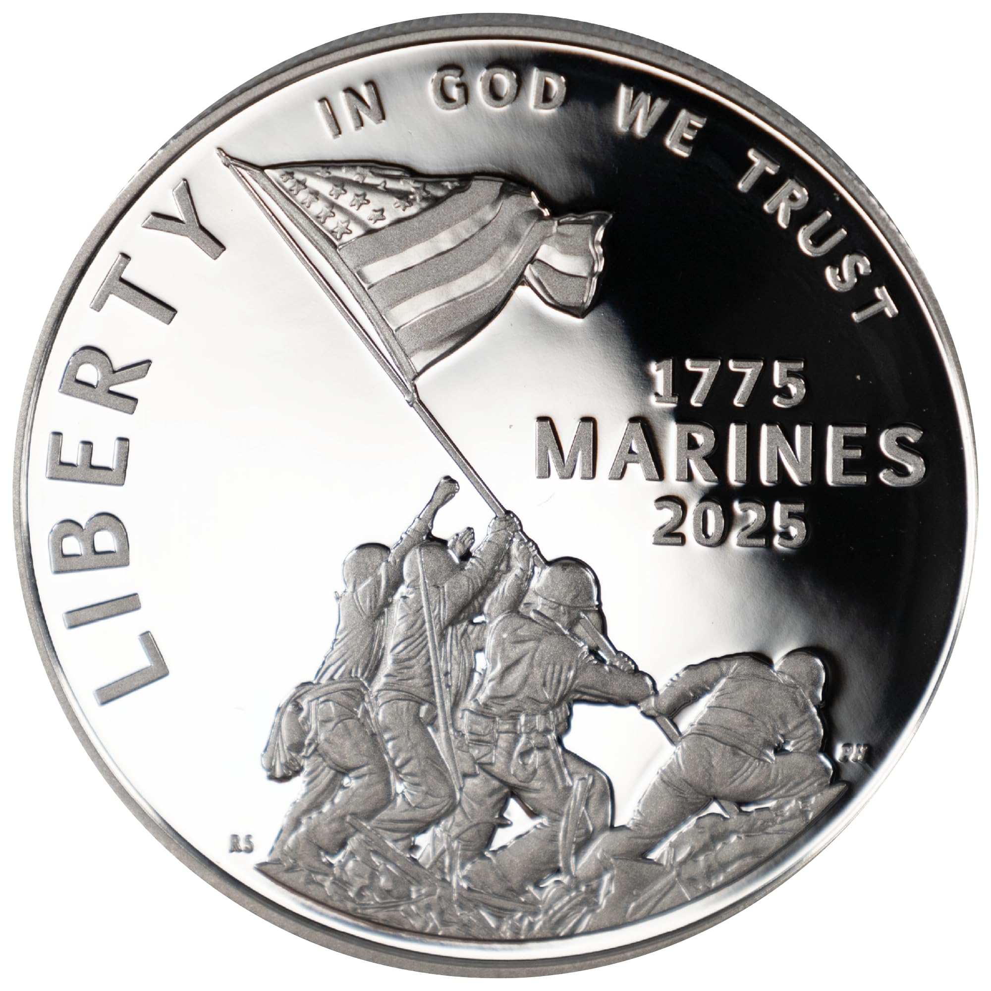 U.S. Marines 250th Anniversary Collectible Silver Dollar