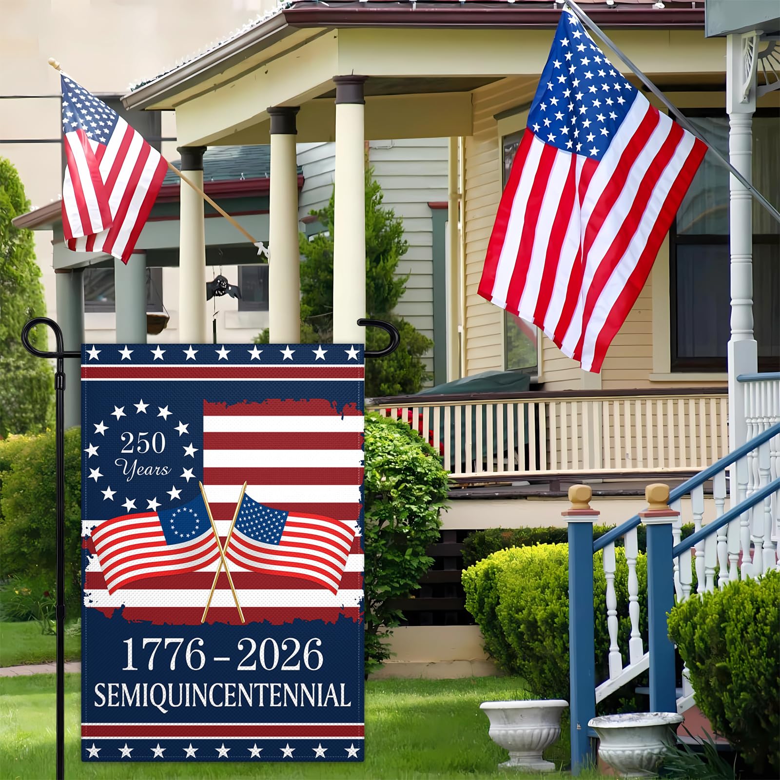 America 250 Double-Sided Garden Flag for the Semiquincentennial