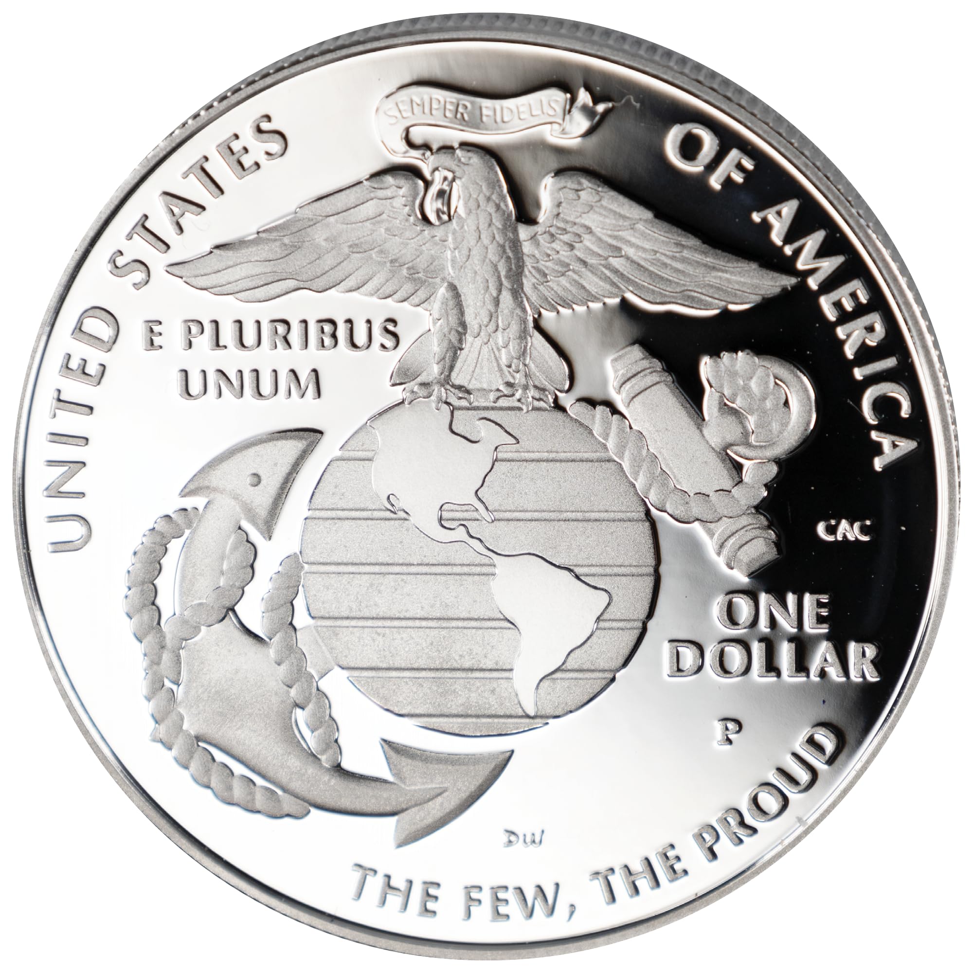 U.S. Marines 250th Anniversary Collectible Silver Dollar