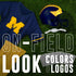 Michigan Youth Football Uniform Set Featuring Helmet, Jersey and Pants