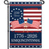 America 250 Garden Flag with 1776-2026