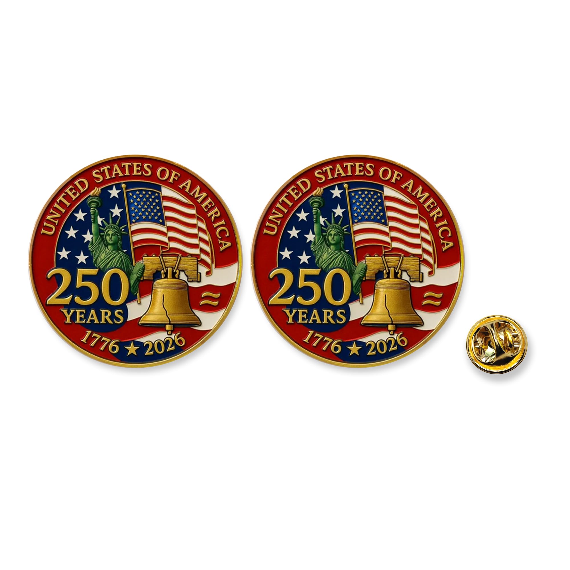 America 250th Anniversary Lapel Pins Featuring Liberty Bell