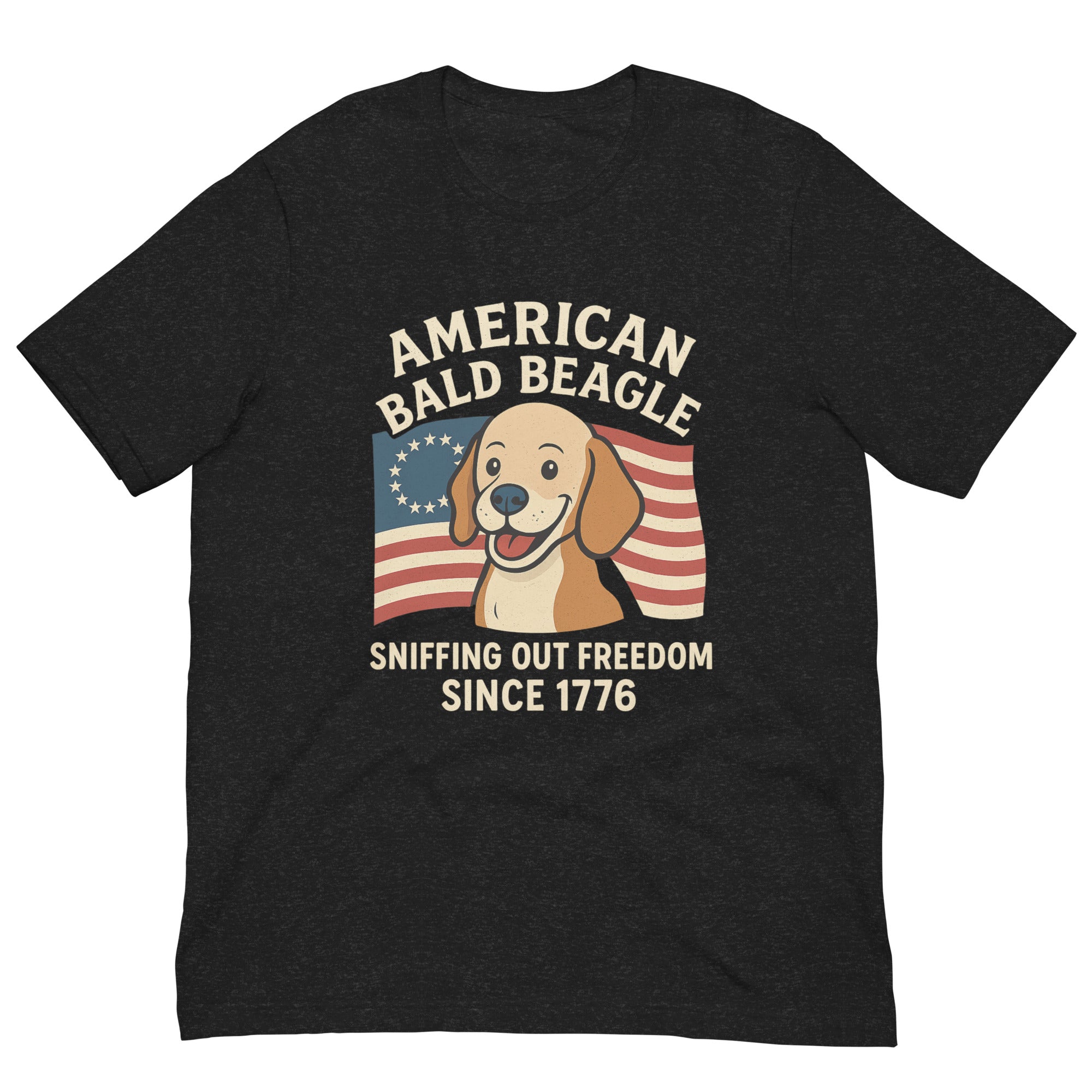This funny America 250 shirts salutes the American Bald Beagle