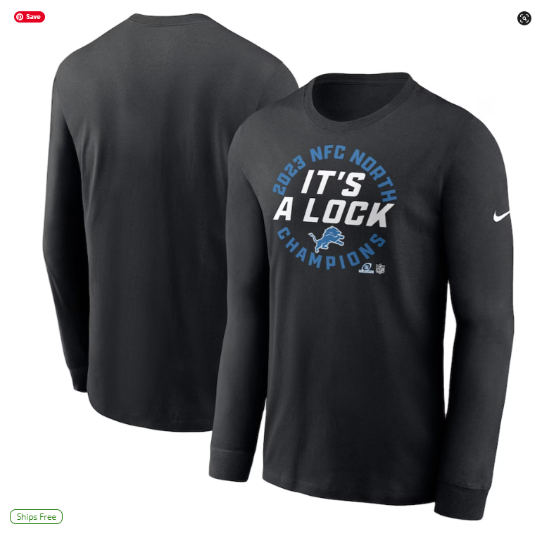 Detroit Lions Champions T-Shirts and Gear – Shop For Your Passions