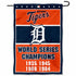 Detroit Tigers 4-Time World Series Champions Garden Flag