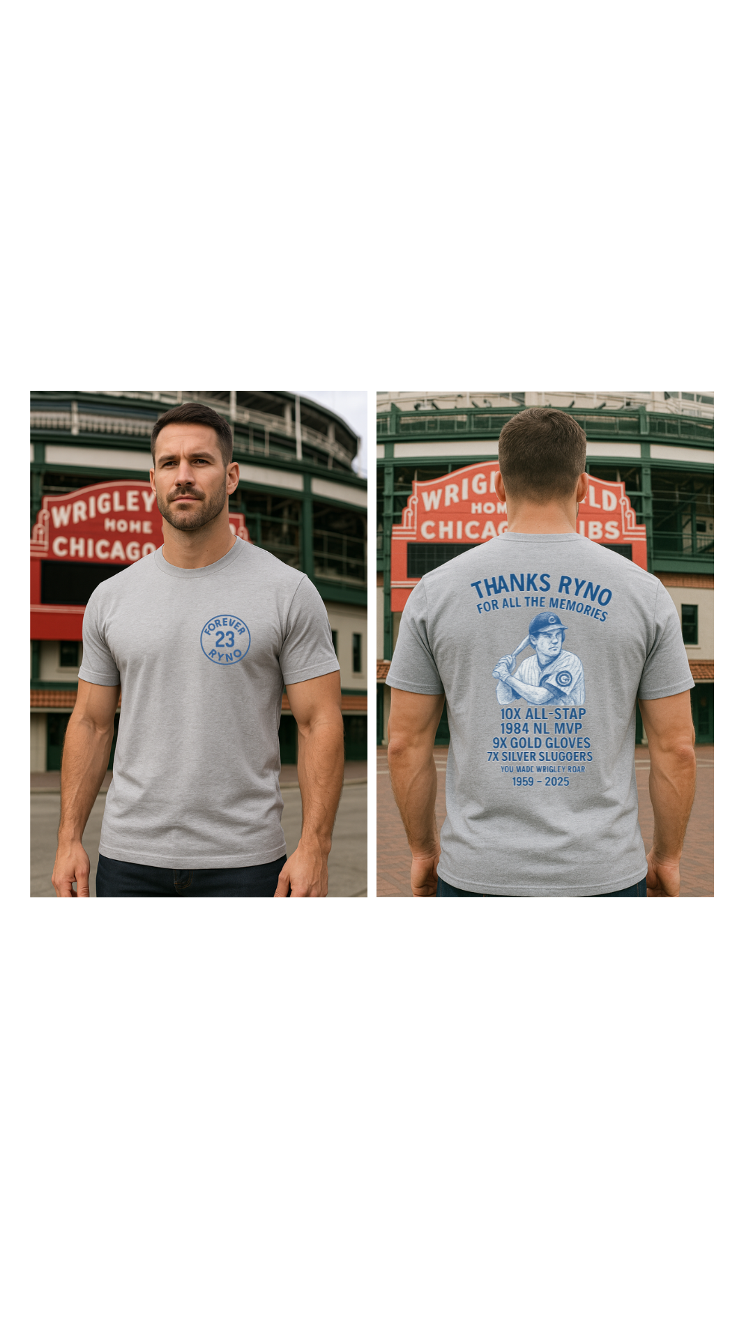 Forever Ryno T-Shirt paying tribute to Ryne Sandberg