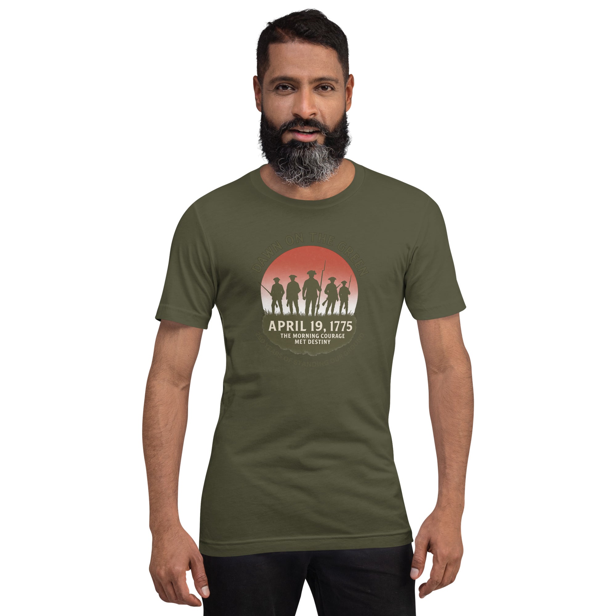 This shirt salutes America 250 with its Dawn of the Green design