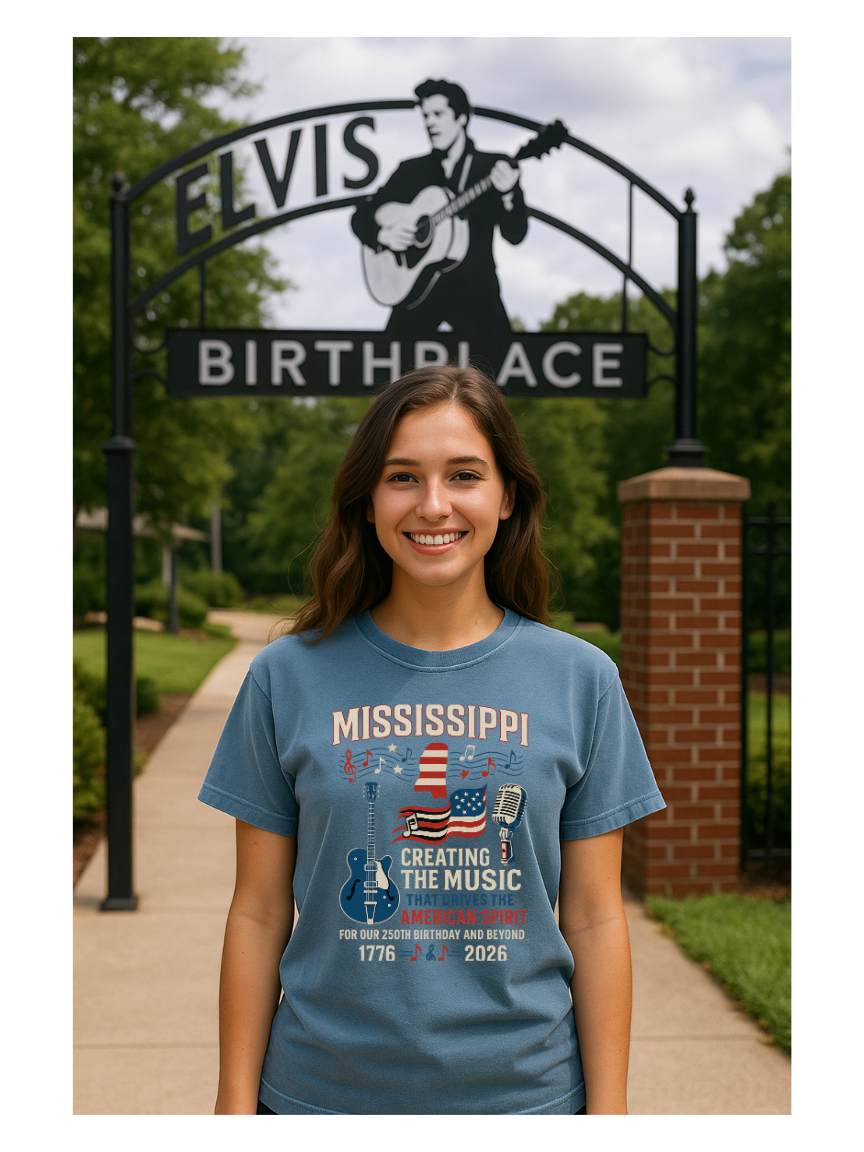 Mississippi T-Shirt Saluting America's 250th Anniversary