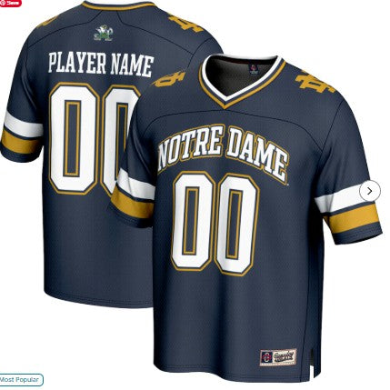 Notre Dame Custom Football Jersey With Your Name and Number