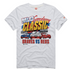 Gray t-shirt with MLB Speedway Classic 2020 Braves vs Reds graphic design.