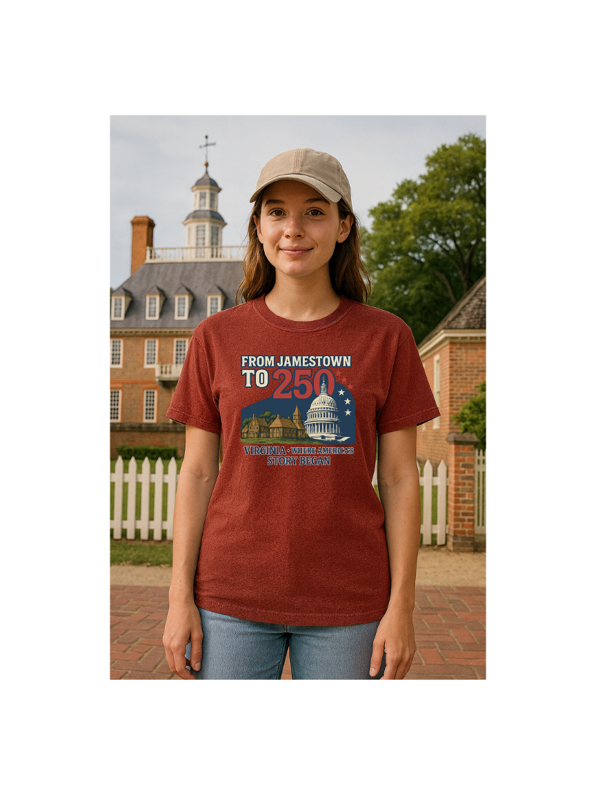Virginia America 250th Anniversary T-Shirt Saluting Jamestown