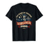 Black t-shirt with '250 Years of Freedom Virginia Est. 1776' design 