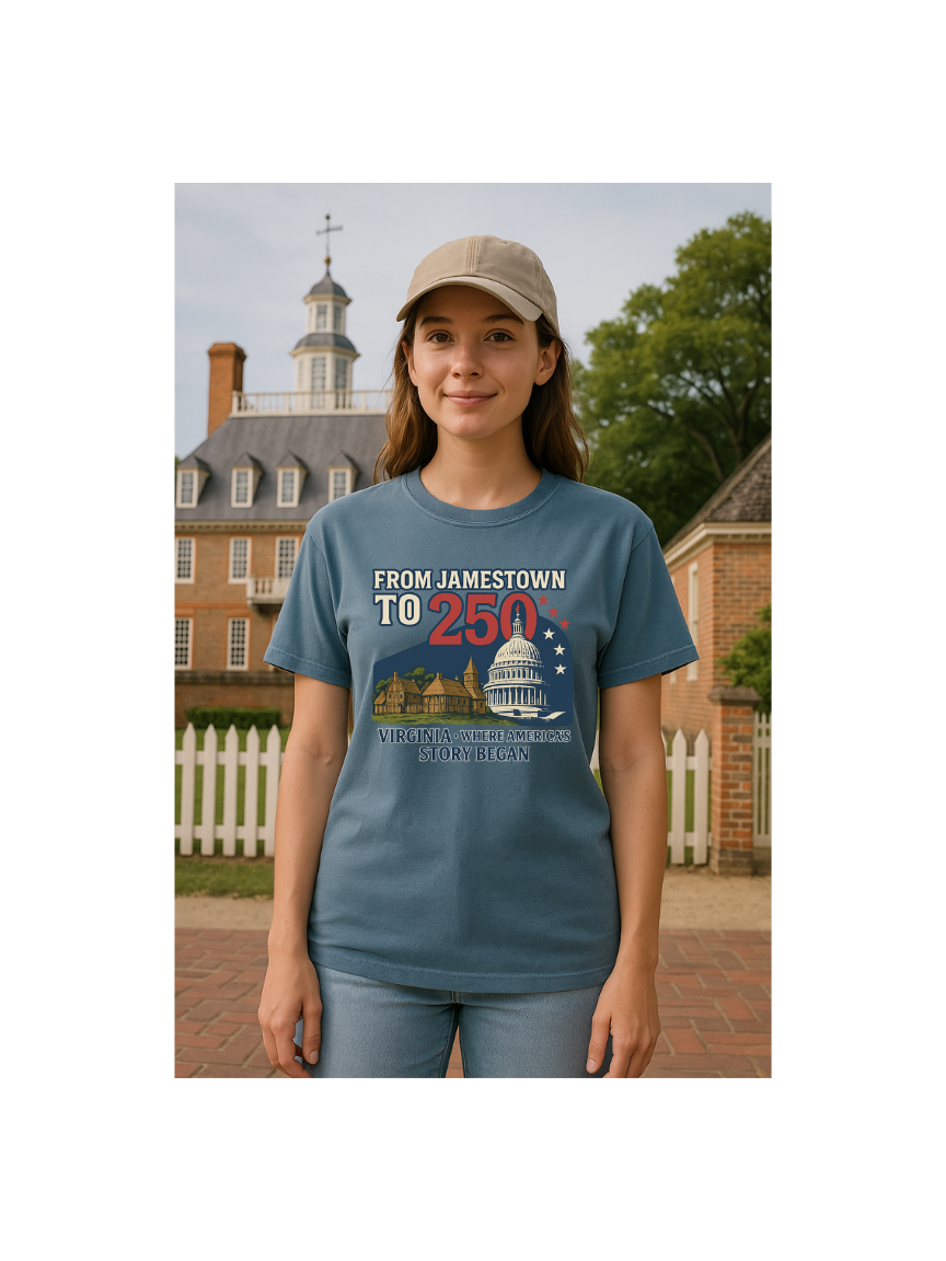 Virginia America 250th Anniversary T-Shirt Saluting Jamestown