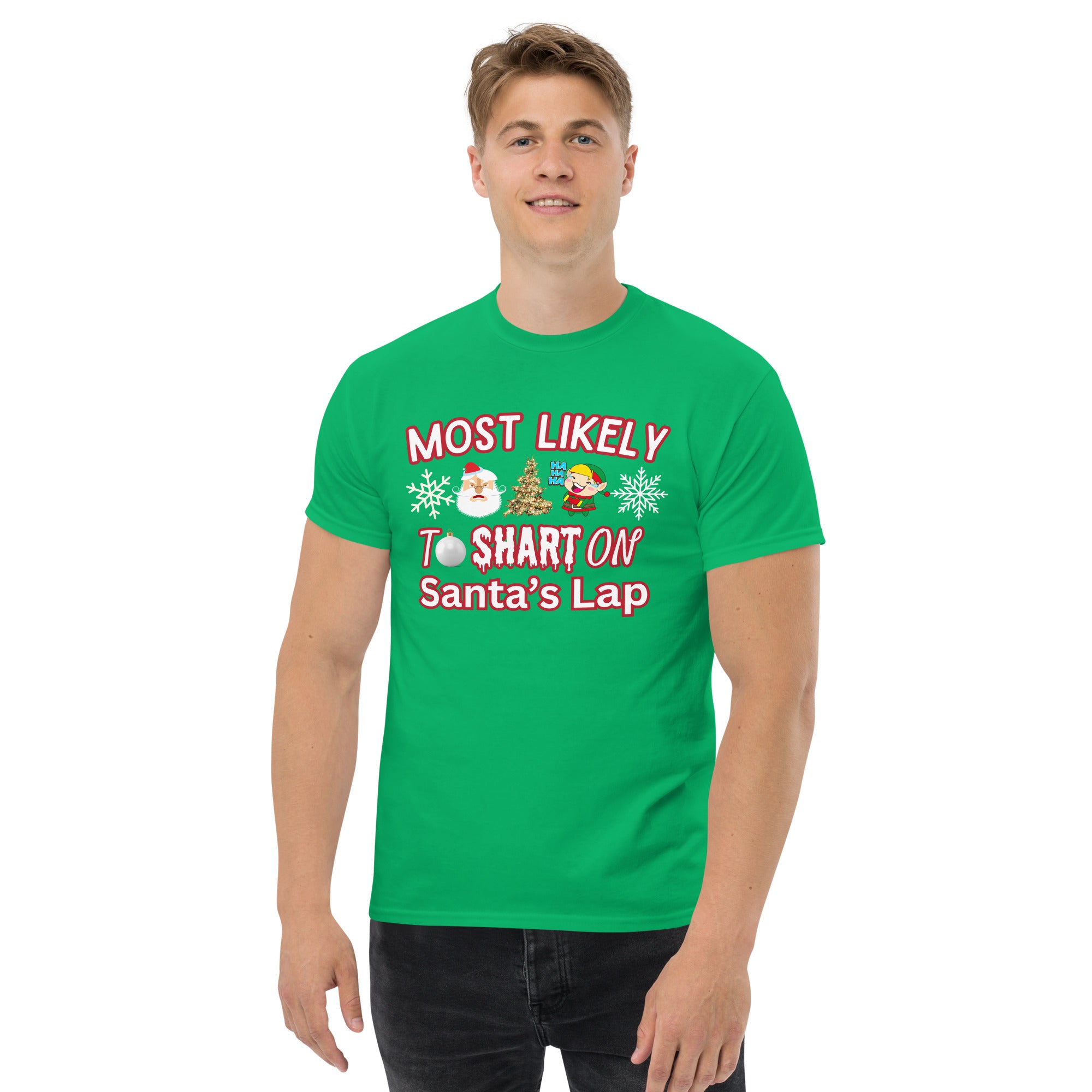 Most Likely To Shart on Santa's Lap Christmas T-Shirt