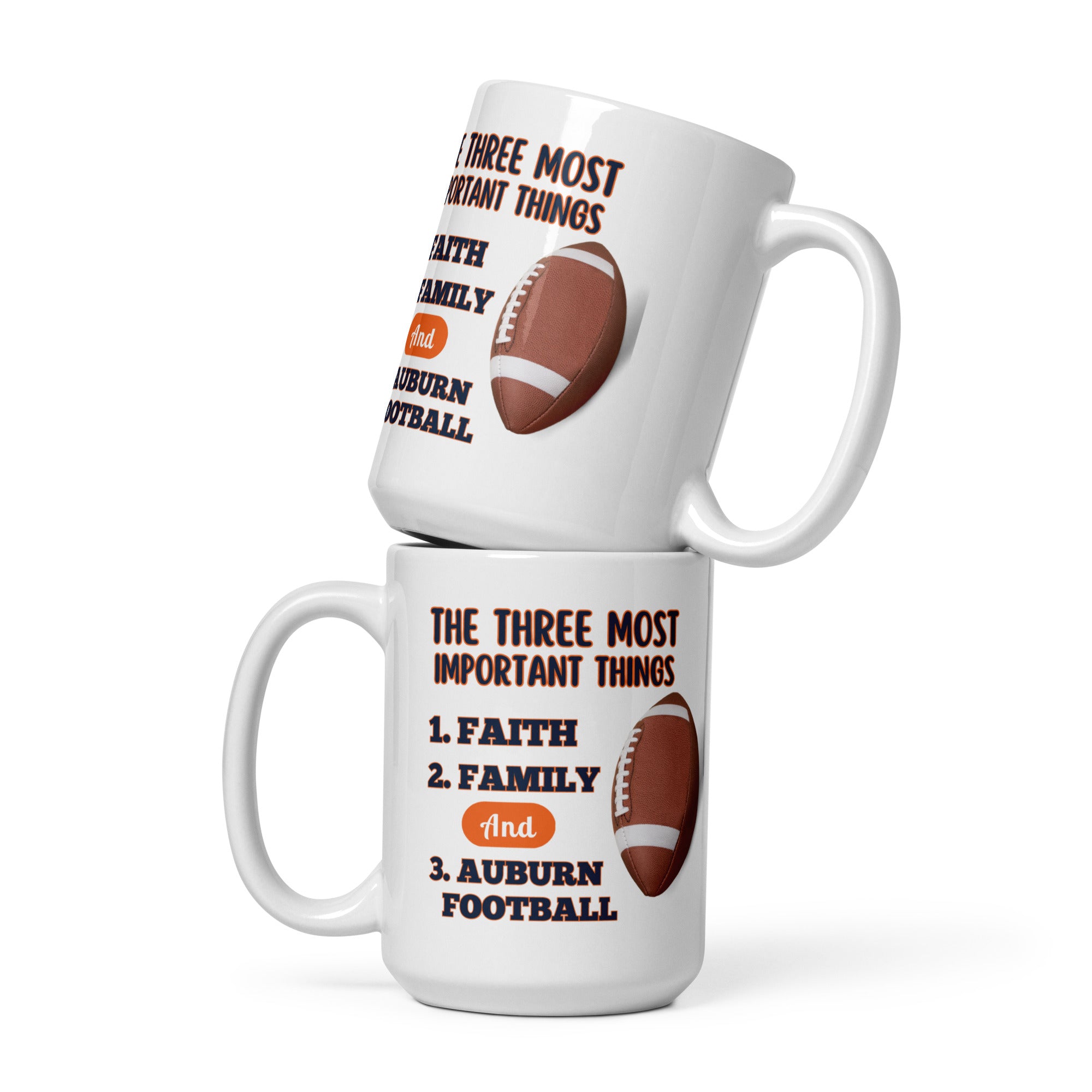 Auburn Football Fan Three Most Important Things Mug