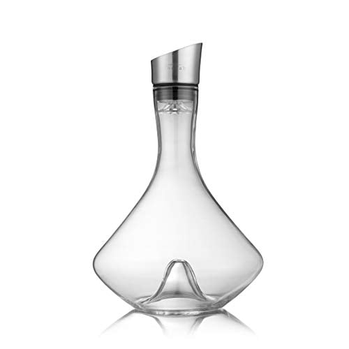 Wine Decanter Set with Built-in-Aerator And Stainless Steel Pourer Lid