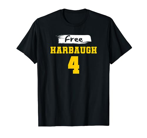 Free Harbaugh Michigan T-Shirt