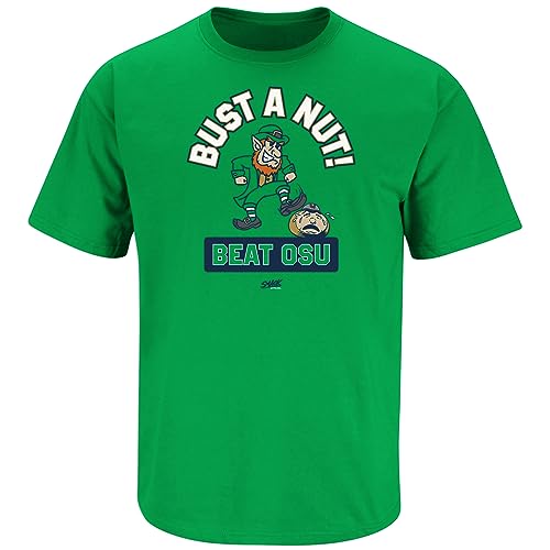Bust a Nut! Beat OSU T-Shirt for Notre Dame College Fans