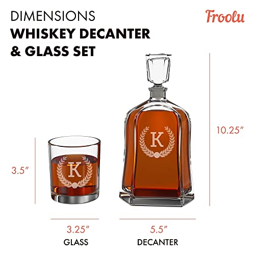 Personalized Whiskey Decanter Set for Men With Scotch Glasses