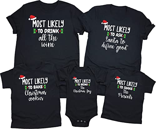 Most Likely To Matching Family Christmas Shirts