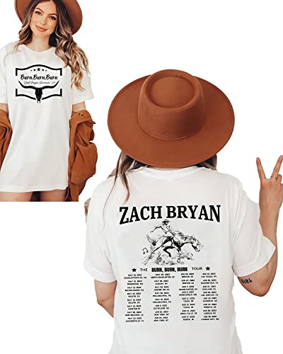 Zach Bryan Concert Tour T-Shirt for 2023 Burn Burn Burn