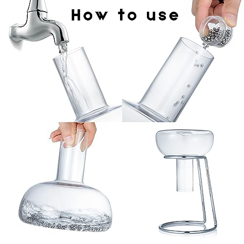 Wine Decanter Set with Drying Stand and Cleaning Beads and Aerator by YouYah