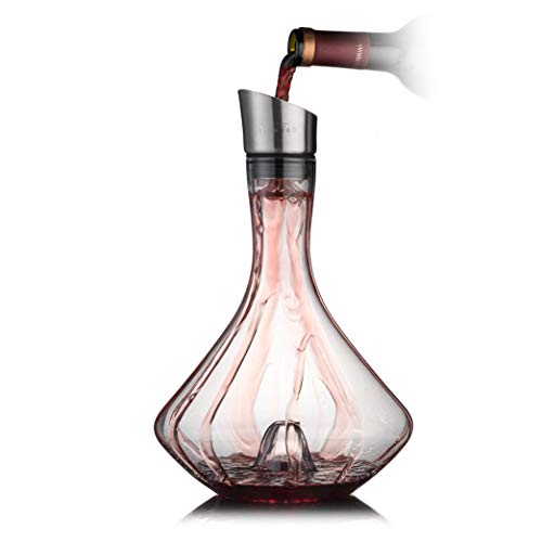 Wine Decanter Set with Built-in-Aerator And Stainless Steel Pourer Lid