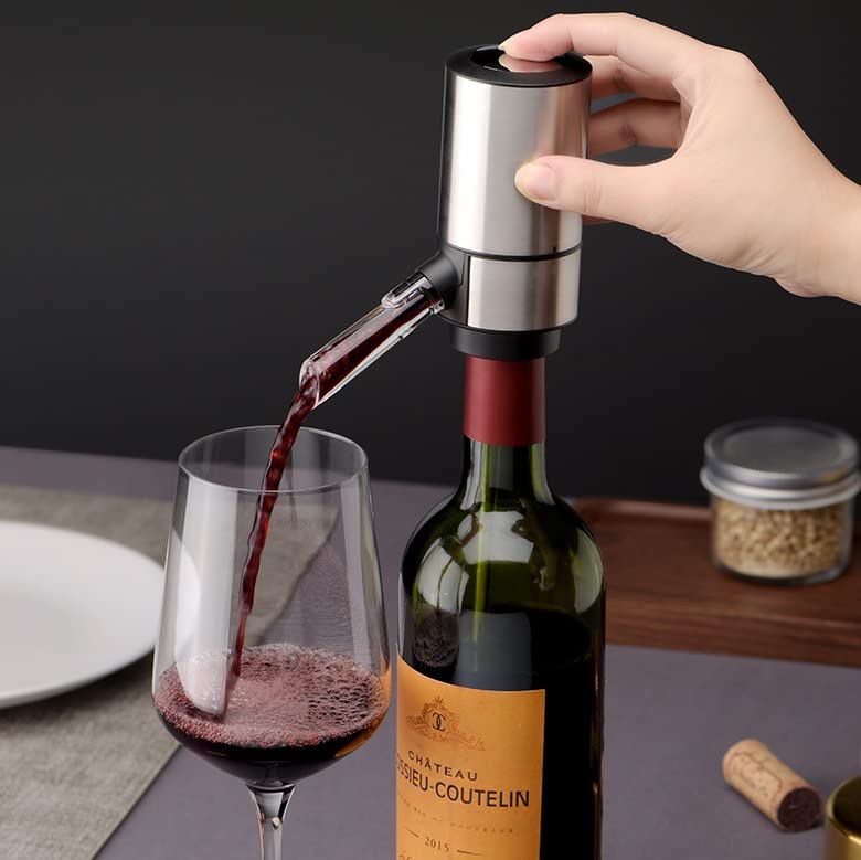 Electric Wine Aerator and Decanter With Smart Wine Pump Dispenser Set