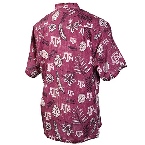 Texas A&M Hawaiian Shirt From Wes and Willy Featuring Aggies Floral Design