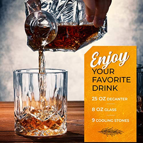 Luxury Whiskey Decanter Set With Cooling Stones