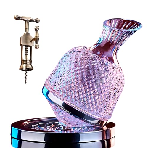 Spinning 50 oz Wine Decanter With 360 Degree Rotating Decanter