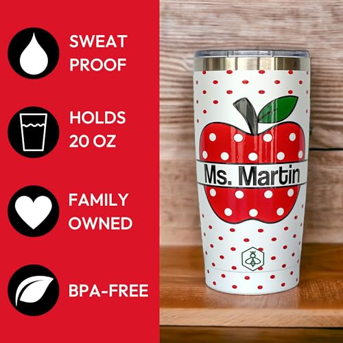 Personalized Teacher Gift 20 Ounce Tumbler With Teachers Name